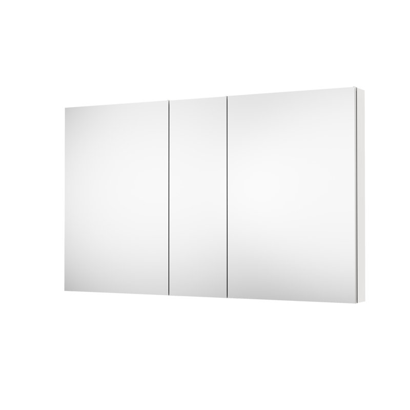 Armoire à pharmacie encastrée ou murale en aluminium pour salle de bain, 60 po L x 36 po H, avec étagères en verre ajustables