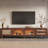 86 inch TV Stand for TVs up to 90", Entertainment Center with App Controlled LED Lights, 2 Drawers & Glass Door Storage, Modern Media Console for Living Room