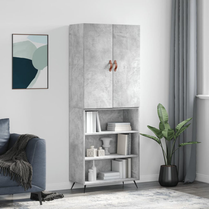 Bazeley 69.5cm Sideboard, Concrete Grey