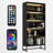 67.6" Tall Bookcase with LED Lights, Wood Bookshelf Display Cabinet  with Adjustable Lighting for Living Room, Bedroom, Home Office, Study Room-952150812