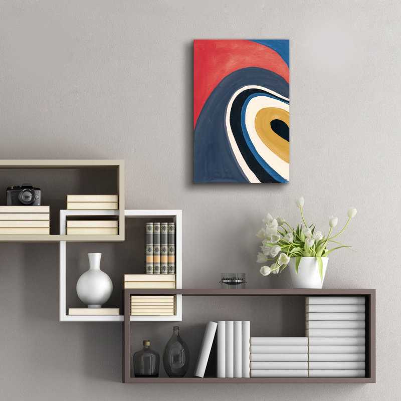 «In The Groove 1 Retro» par Danhui Nai, art mural en verre acrylique, H 24 po x l 16 po x P 0,2 po
