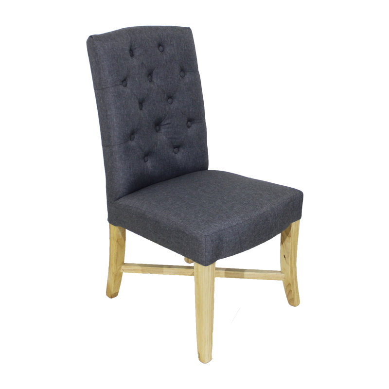 Chaise de salle à manger rembourrée Ailani, Gris