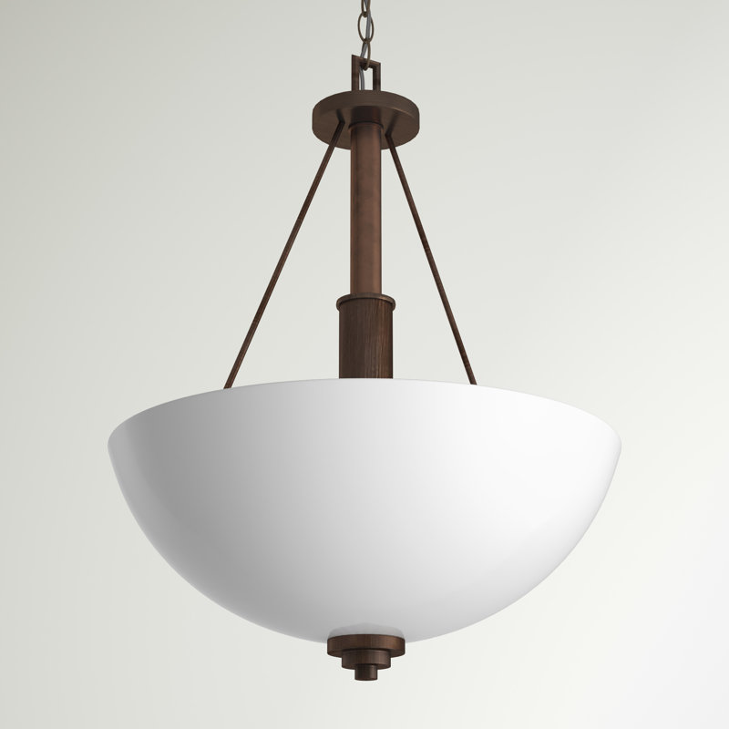 Hester 3 - Light Unique/Statement Pendant, Rubbed Bronze, 21.25" H x 15.75" W x 15.75" D