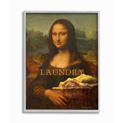 «Mona Lisa Laundry Funny Classic» par Patrick Reid O'Brien - reproduction d'art
