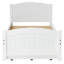 Lit de jour blanc avec couchette et lattes - Structure en pin