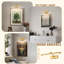 Lampe pour tableau à DEL 15,75 po en or brossé avec télécommande, intensité variable, conception rotative, minuterie et plusieurs couleurs