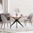 45.3" W 4-Person Square Solid and Manufactured Wood Dining Table with Metal Legs-1076351915