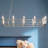 6 - Light Steel Dimmable Kitchen Island Square / Rectangle Chandelier-11120599