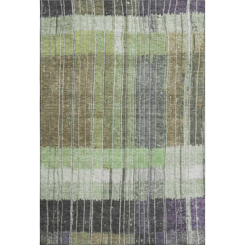 Premium Machine Washable Millbrook AMF1962 Stripes Rug, Rectangle 10' x 14'