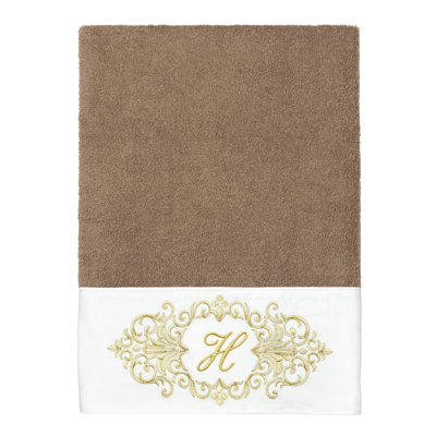 Linum Home Textiles 100% Turkish Cotton MONICA 2PC Embellished Bath Towel Set