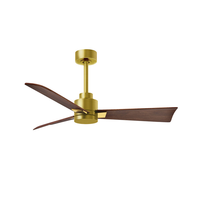 Alessandra 42'' Ceiling Fan, Walnut, Brushed Brass