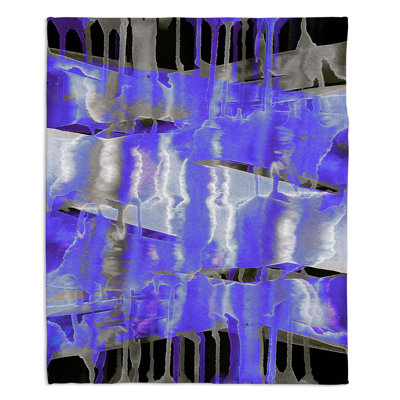 Couverture sherpa douce mauve inversion
