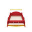 Lit voiture de course simple, lit plateforme en bois en forme de voiture avec tablettes de rangement-1395514312