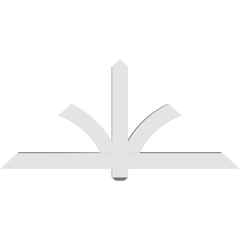 Support pour pignon en PVC Redmond, H 27,5 po x l 60 po (pas: 11/12), P 4 po x F 4 po