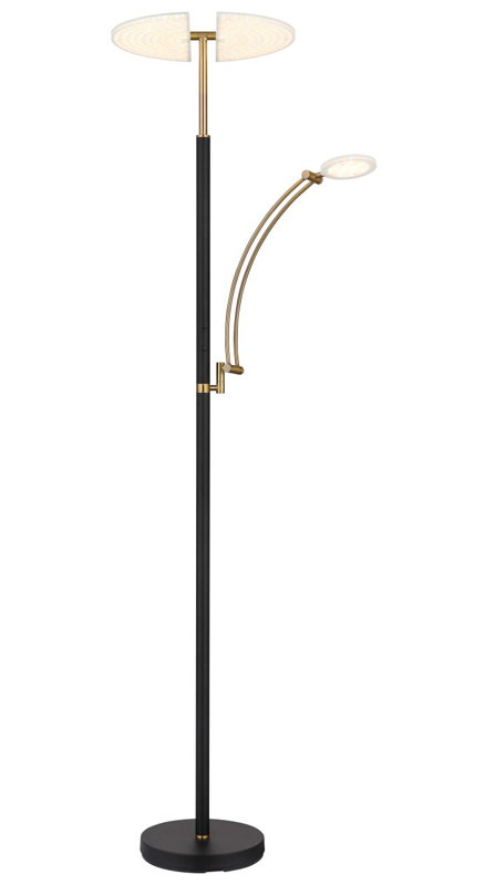 Bandani LED Torchiere Floor Lamp, Black