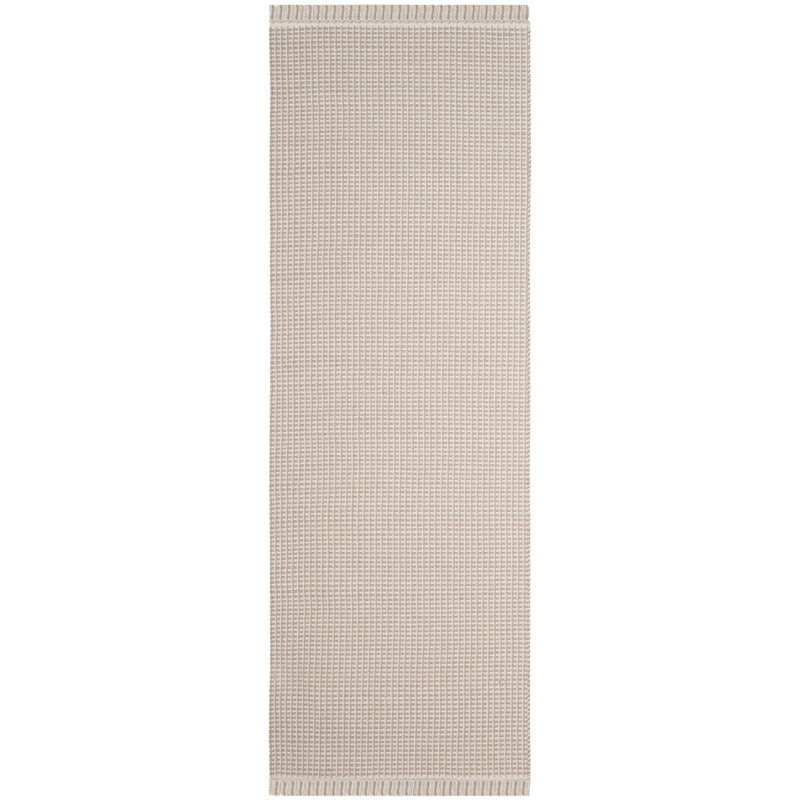 Bester Hand Woven Cotton Solid Color Rug, Runner 2'3" x 20'