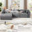 Boneless Cloud Sectional Couch In Two Boxes, Compressed Modular Sectional Sofa With Deep Seat-1793695545