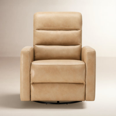 Mila 33" Genuine Leather Swivel Power Recliner