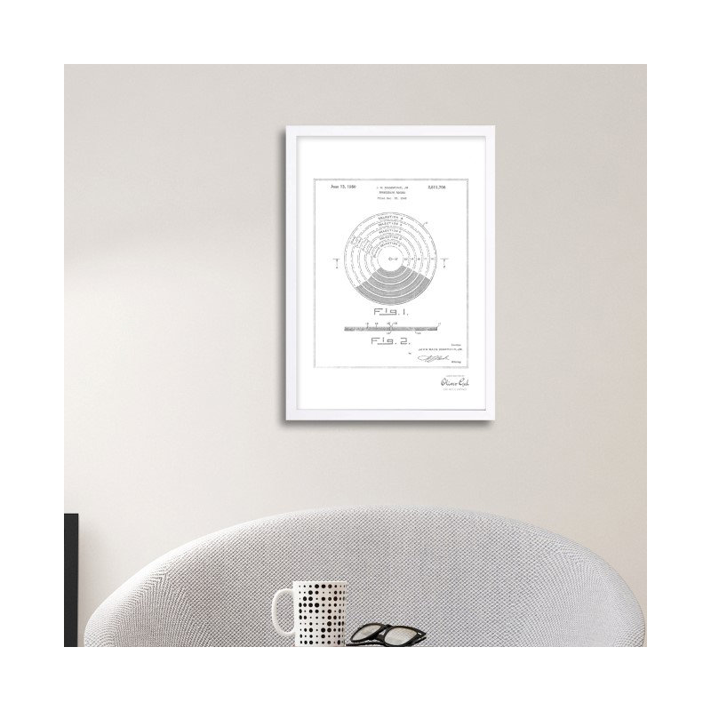 Vinyl Record 1948 Print, Silver