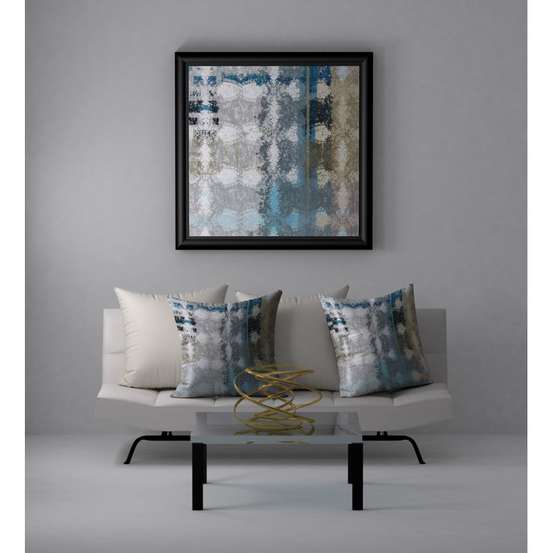 Abstract Reversible Throw Pillow, 18" x 18"