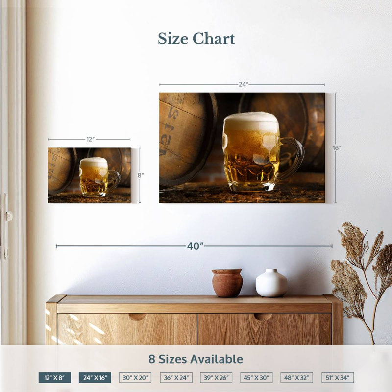 Yarlin Rustic Beer Glass, 16" H x 24" W