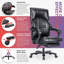 Grande et grande chaise de bureau à assise large pour personnes lourdes