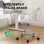 Chaise de bureau transparente en acrylique transparent, petites chaises de bureau à domicile modernes avec accoudoirs et roulettes, chaise roulante pivotante pour meuble-lavabo pour bureau, maison, argent-1175248424