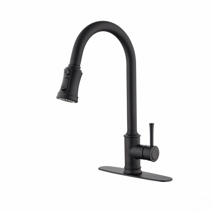 Single Handle High Arc Pull Out Kitchen Faucet,Single Level Stainless Steel Kitchen Sink Faucets With Pull Down Sprayer