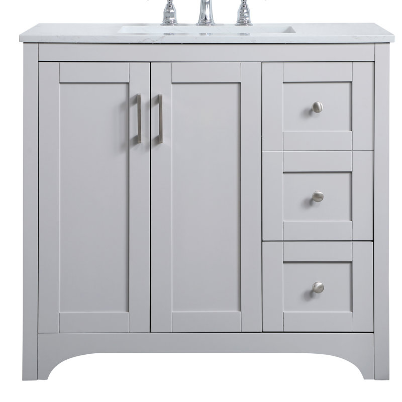 Ensemble de meuble-lavabo simple 36 po Moore, Gris
