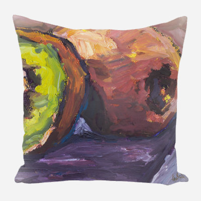 Coussin décoratif en lin Kiwi By John Beard