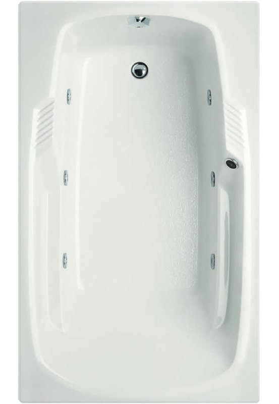 Isabella 60'' x 36'' Acrylic Bathtub, Almond, Polished Chrome