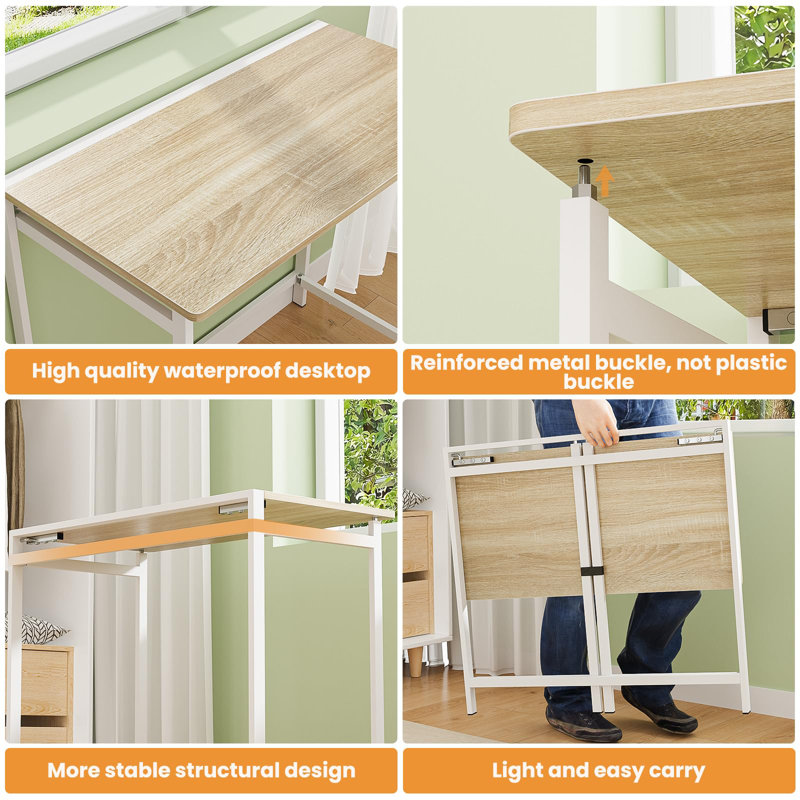 Small Foldable Computer Desk For Small Spaces