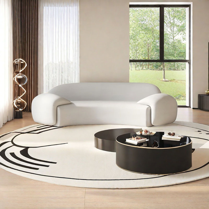 Semi-circular  arc negotiating sofa