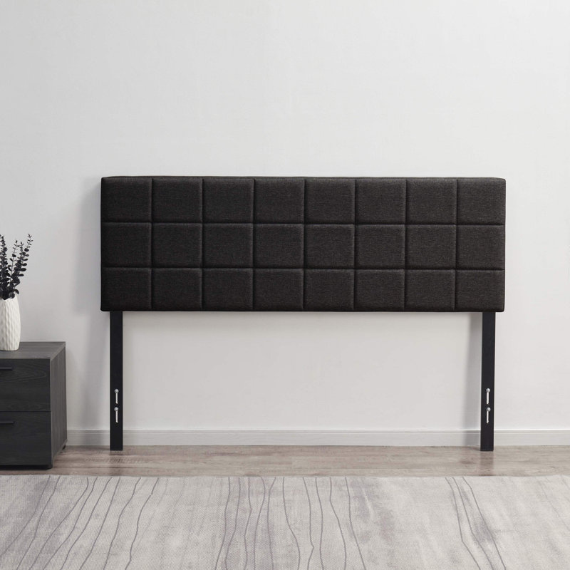 Nest Square Tufted Upholstered Adjustable Headboard, Black, Twin