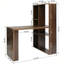 Bureau d'ordinateur 2 en 1 avec tablettes en L-326132887