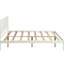 Lit plateforme double avec tête de lit double, blanc, tête de lit longue durée incluse, sans sommier-391794782-391794783