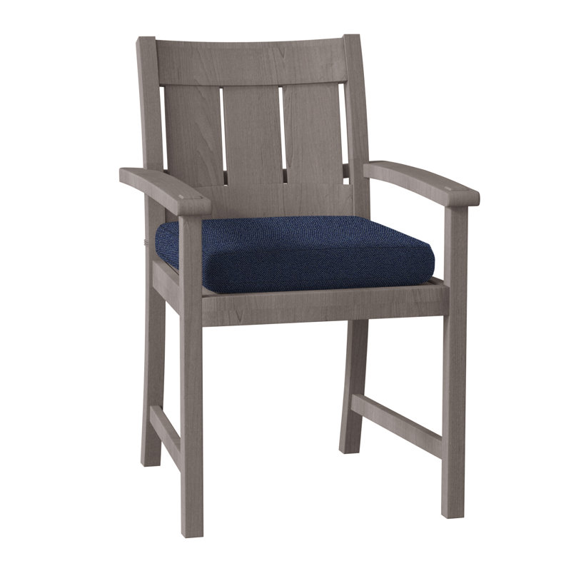 Chaise avec accoudoirs Croquet, Pas de soudure, Indigo Intermix, Teck huître