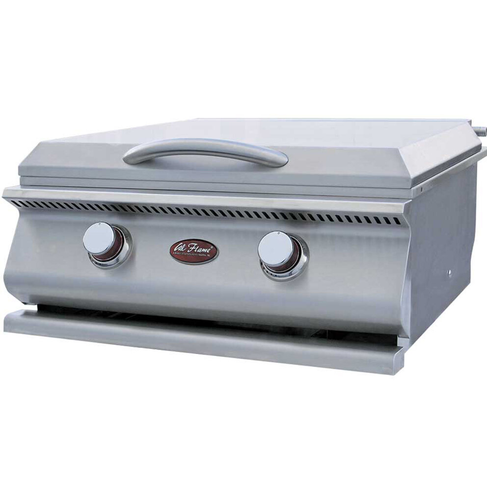 Flame King Flat Top Cast Iron Propane Grill Griddle for Tabletop, Wall Mounted and Floor Stand