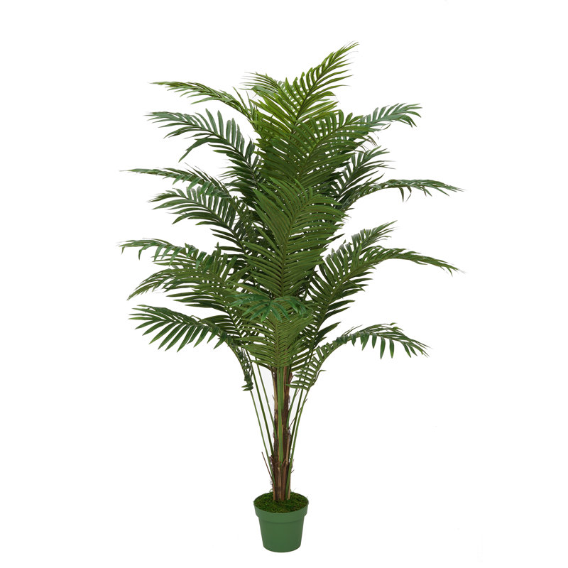 72" Tall Silk Palm Tree in Plastic Planter