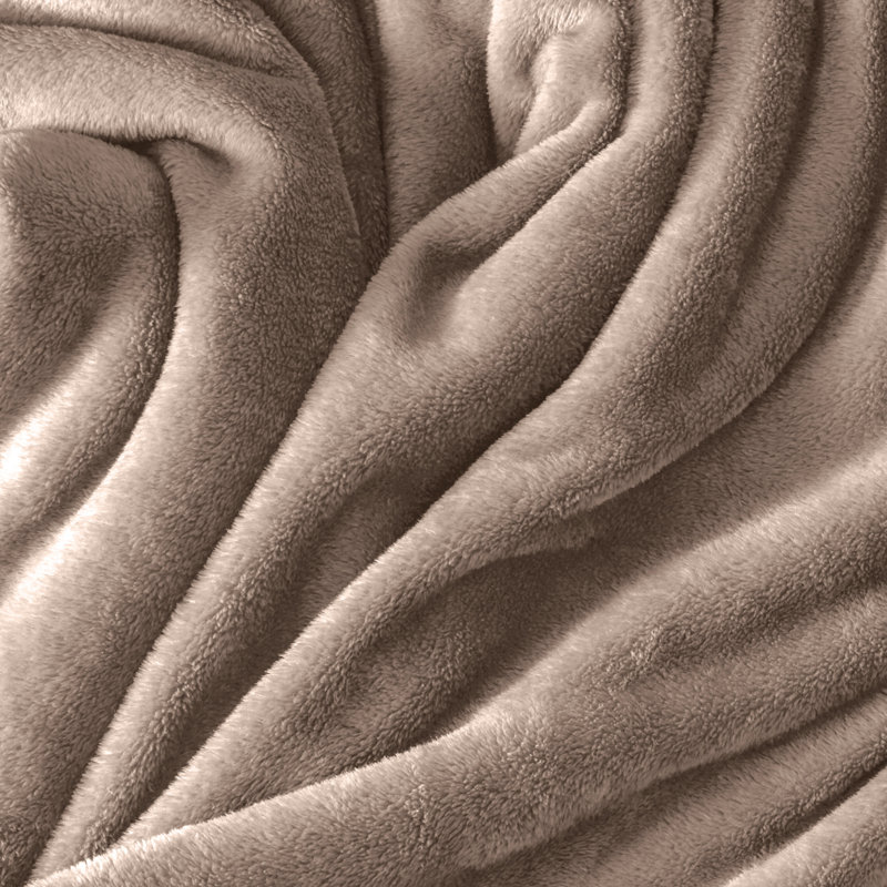 Couverture polaire Bare Home, Lit simple, Taupe