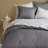 Cal King Comforter Set, Polyester Woven Stripes, Minimalist Design Bedroom