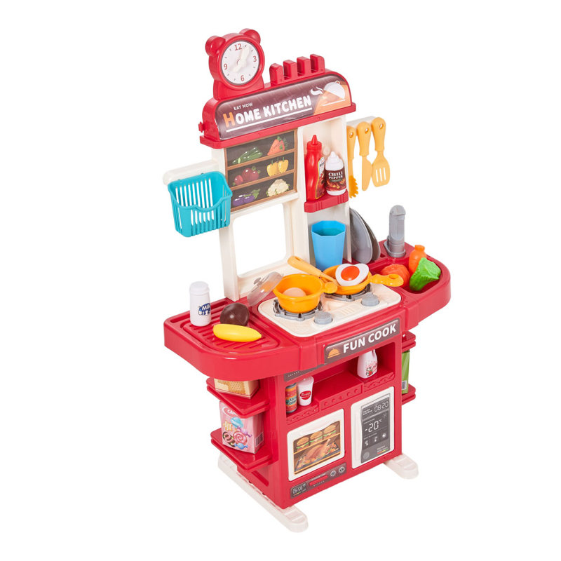 Kids Pretend Kitchen Set with Sink, Oven & Accessories