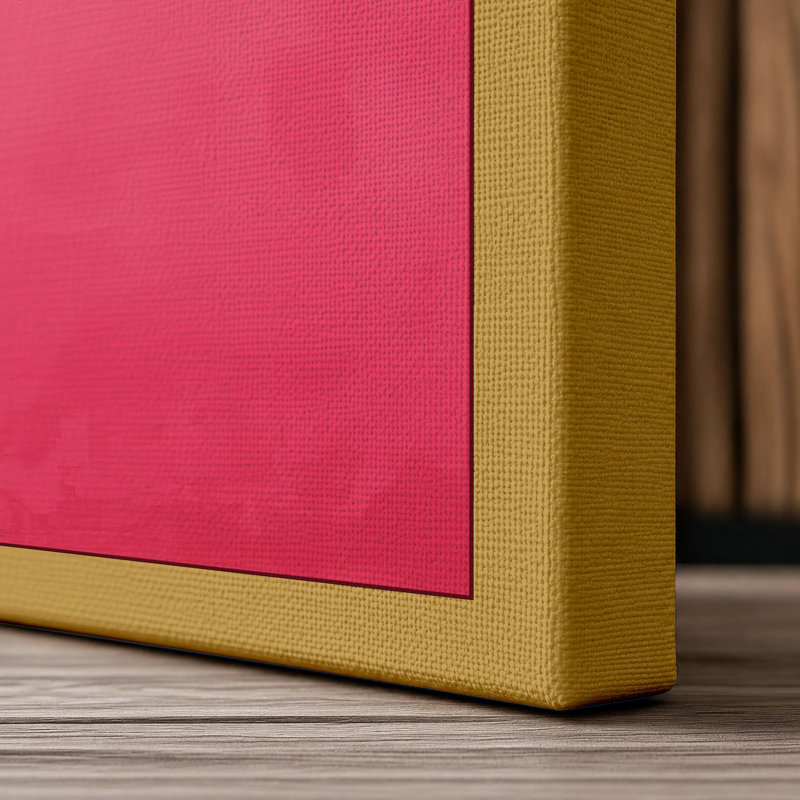 Curves in Motion Geometric - Wrapped Canvas, 24x16 - 61.0 x 40.6 cm, Ochre Border