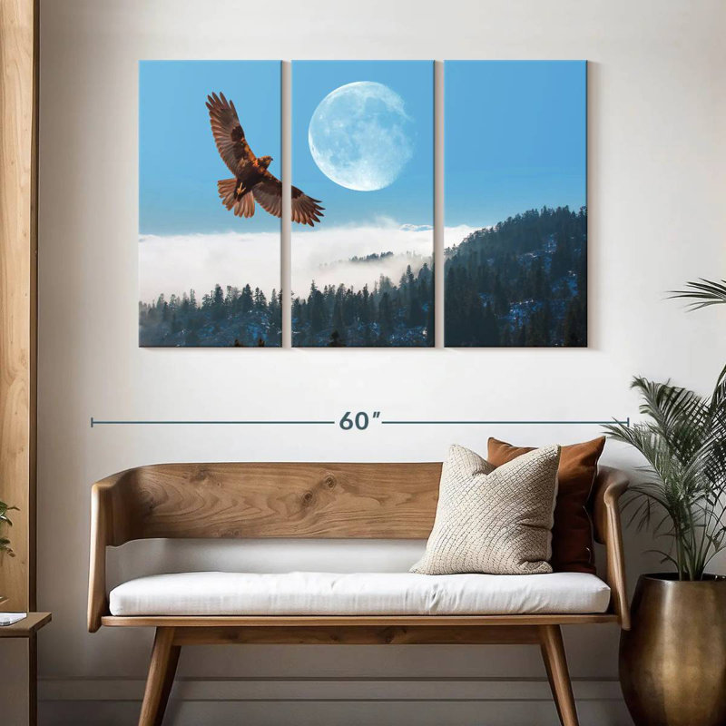 Eagle Over Fogy Mountains, 32" H x 50" W