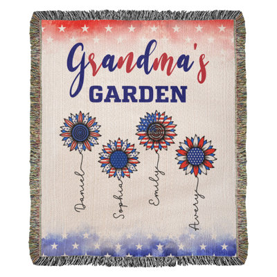 Couverture tissée personnalisée «Grandma's Garden Heirloom»