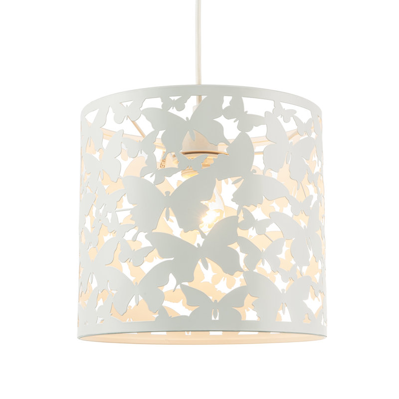 23cm H Metal Drum Pendant Shade ( No Direct Attachment Method ) in White