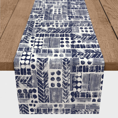 Catharien Rectangle Geometric Polyester Table Runner