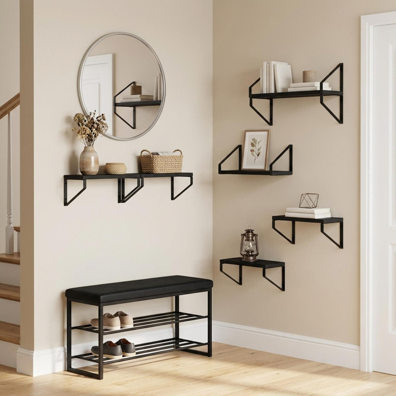 6 -Piece Steel Floating Shelf