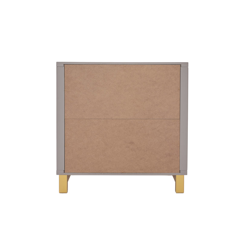 Devingo 50cm W Bedside Table, Grey