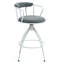 Tabouret de bar pivotant de 26 po de hauteur comptoir, ensemble de 2 sièges en tissu avec structure en métal, chaises de bar de style industriel moderne-86784280-86784283